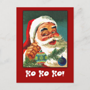 Classic Santa Claus Wenskaart aan te passen Feestdagenkaart