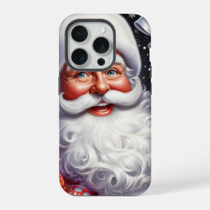 Classic Santa met cadeau & ornamenten iPhone 15 Pro Hoesje