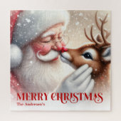 Classic Santa Rudolph Custom Christmas Puzzle Kids (Vertical)