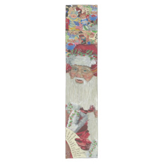 Classic Santa Table Runner Feestelijke Kerst 2025 Korte Tafelloper
