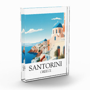Classic Santorini Travel Artwork - Grieks Fotoblokken