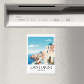 Classic Santorini Travel Artwork -  Grieks Magneet (Insitu (Vaatwasser))
