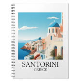 Classic Santorini Travel Artwork -  Grieks Notitieboek (Voorkant)