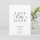 Classic Save the Date Kaart (Staand voorkant)