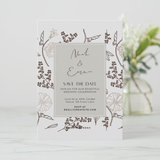 Classic Save the Date Kaart (Staand voorkant)