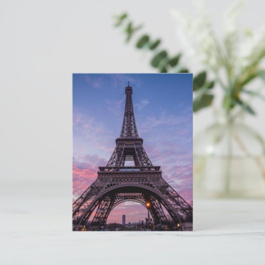 Classic Schattige Eiffeltoren Parijs Frankrijk Fot Briefkaart (Staand voorkant)
