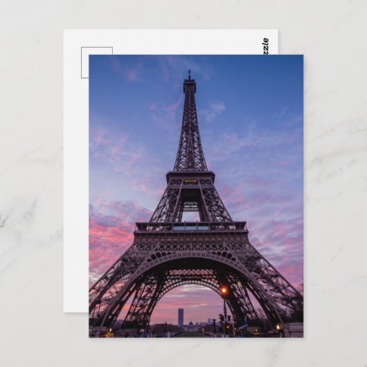 Classic Schattige Eiffeltoren Parijs Frankrijk Fot Briefkaart (Voorkant / Achterkant)
