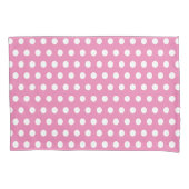 Classic Schattige Polka Dot Roze en Wit Kussensloop (Voorkant)