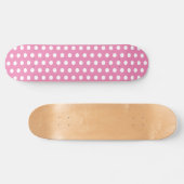 Classic Schattige Polka Dot Roze en Wit Skateboard (Horizontaal)