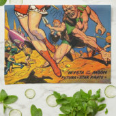 CLASSIC  SCI FI COMICS ILLUSTRATIE THEEDOEK (Gevouwen)