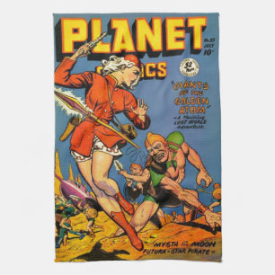 CLASSIC SCI FI COMICS ILLUSTRATIE THEEDOEK