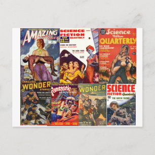 Classic science fiction mix carte postale