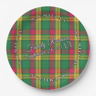 Classic Scots Clan MacMillan Tartan Event Papieren Bordje