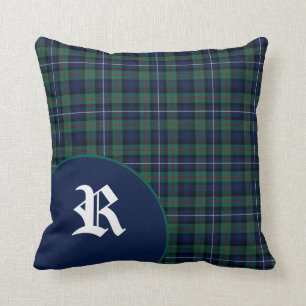 Classic Scottish Robertson Tartan Pset Monogram Kussen