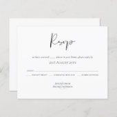 Classic Script Buddget Wedding RSVP (Voorkant / Achterkant)