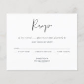 Classic Script Buddget Wedding RSVP (Voorkant)