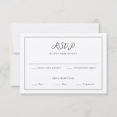 Classic Script Custom Quote RSVP-kaart RSVP Kaartje (Voorkant)
