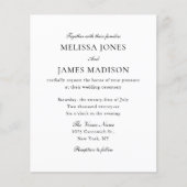 Classic Script Elegant QR Code 4 Photo Wedding Flyer (Voorkant)