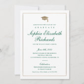 Classic Script Gold Photo Graduation Invitation (Devant)