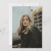 Classic Script Gold Photo Graduation Invitation (Dos)