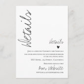 Classic Script Mariage Détails Carte de boîtier (Devant)