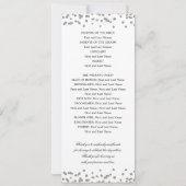 Classic Script Trouwprogramma Confetti Silver Kaart (Achterkant)