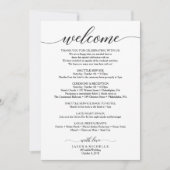 Classic Script Wedding Itinerary - Weddenschap Kaart (Voorkant)
