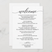 Classic Script Wedding Itinerary - Weddenschap Kaart (Voorkant / Achterkant)