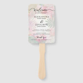 Classic Script Wedding Programma en Tijdlijn Hand  Handwaaier (Voorkant)