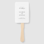 Classic Script Wedding Programma Handwaaier (Voorkant)