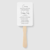Classic Script Wedding Programma Handwaaier (Achterkant)