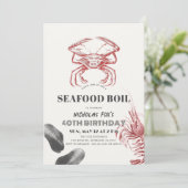 Classic Seafood Boil Invitation Anniversaire (Debout devant)