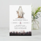 Classic Sheet Ghost | Spooky Bossen Halloween Part Kaart (Staand voorkant)