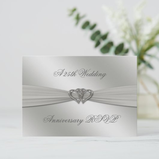 Classic Silver 25e anniversaire Mariage RSVP (Debout devant)