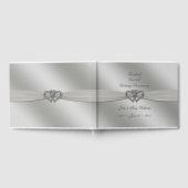 Classic Silver 25th Wedding Jubileum Guestbook Gastenboek (Volledig)