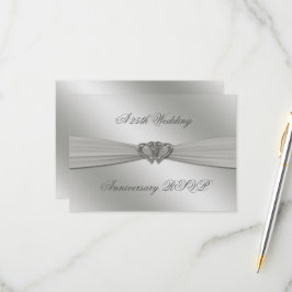 Classic Silver 25th Wedding Jubileum RSVP
