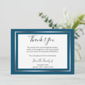 Classic Silver Border Funeral Hartelijk dank Kaart (Staand voorkant)