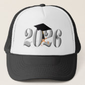 Classic Silver Class of 2026 Graduation Trucker Pet (Voorkant)