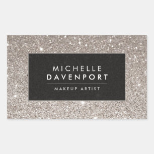 Classic Silver Glitter make-up artiest Stickers