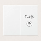 Classic Simple Budget Logo Modèle Merci Cartes (Outside Unfolded)