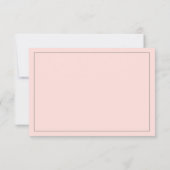 Classic Simple Elegant RSVP Bleu Pink Edging (Dos)