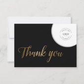 Classic Simple Gold noir Votre logo ici Merci (Devant)