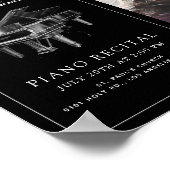 Classic Simple Noir Piano Considérant Photo Poster (Coin)