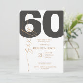 Classic Simple Sixty Modern Adult Birthday Kaart (Staand voorkant)