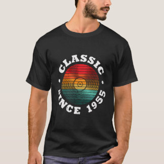 Classic sinds 1955 Retro Vinyl Record Birt T-shirt