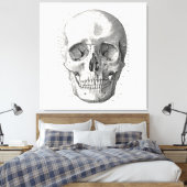 Classic Skull Diagram Illustratie Canvas Afdruk (Insitu (Slaapkamer))