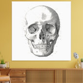 Classic Skull Diagram Illustratie Canvas Afdruk (Insitu (Woonkamer))