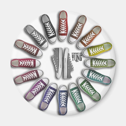 Classic Sneakers Circle Magneet (Voorkant)