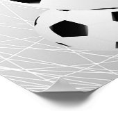 Classic Soccer Football Balls Flying Sports Poster (Hoek)