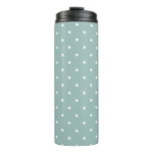 Classic Soft Sage Green White Dots Minimalist Geom Thermosbeker (Voorkant)